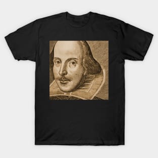 Shakespeare Droeshout Engraving Portrait T-Shirt